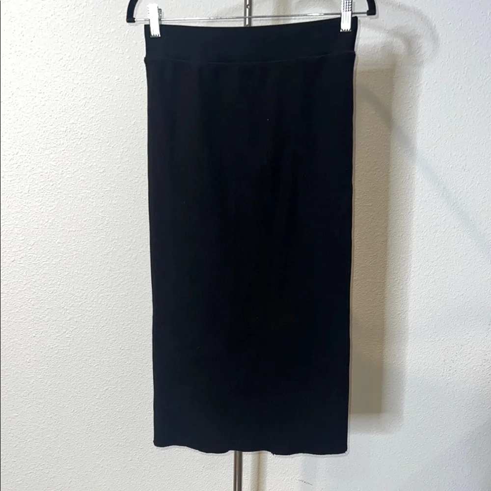 James Perse Ribbed Knit Pencil Skirt